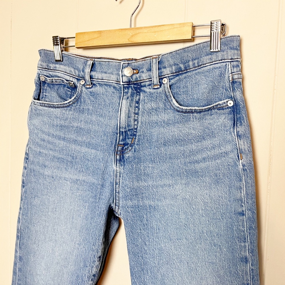 Madewell Jeans 90s Straight Leg 29P 29 Petite Light Wash High Rise Blue Denim - Picture 4 of 11